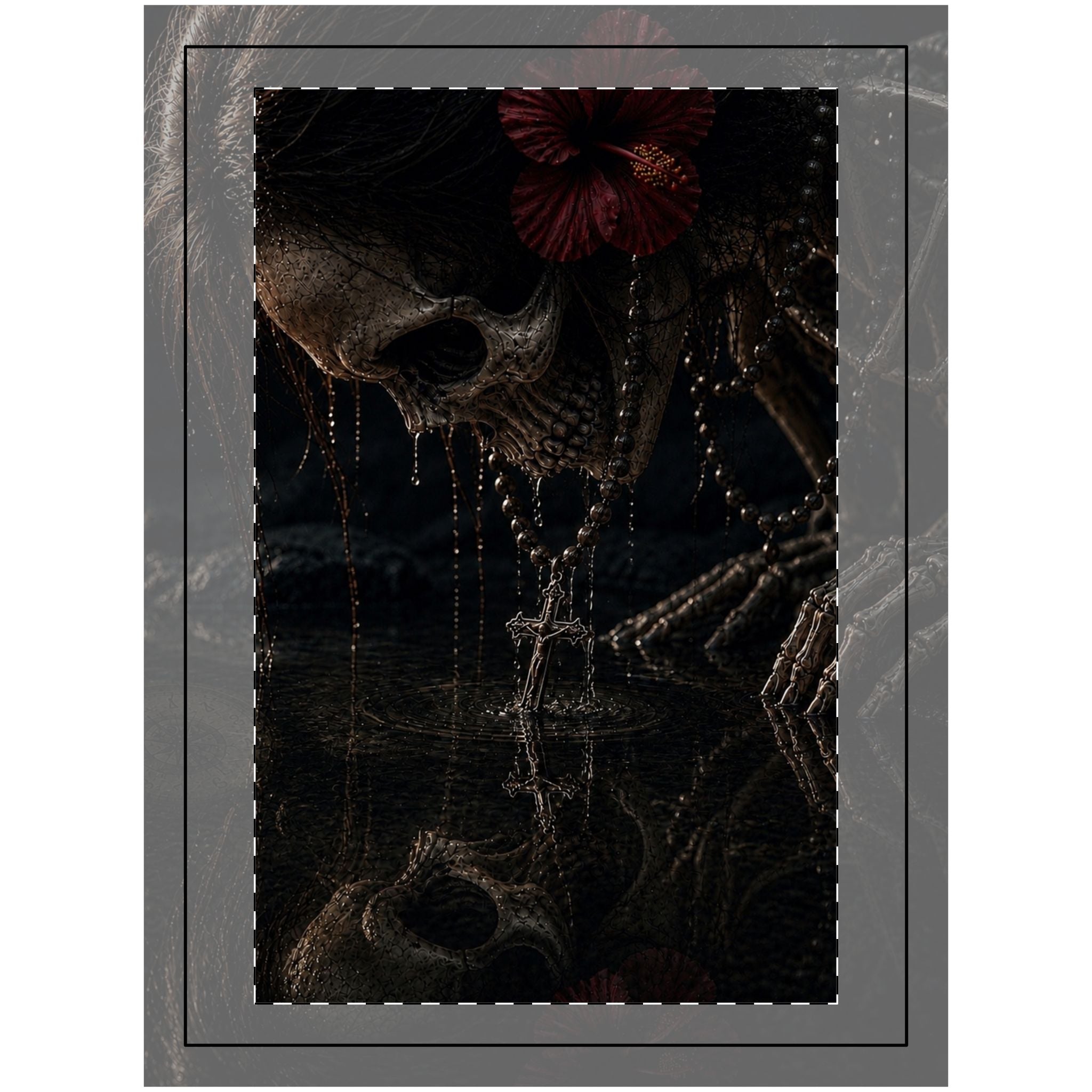 Wood Topped Wall Tapestry