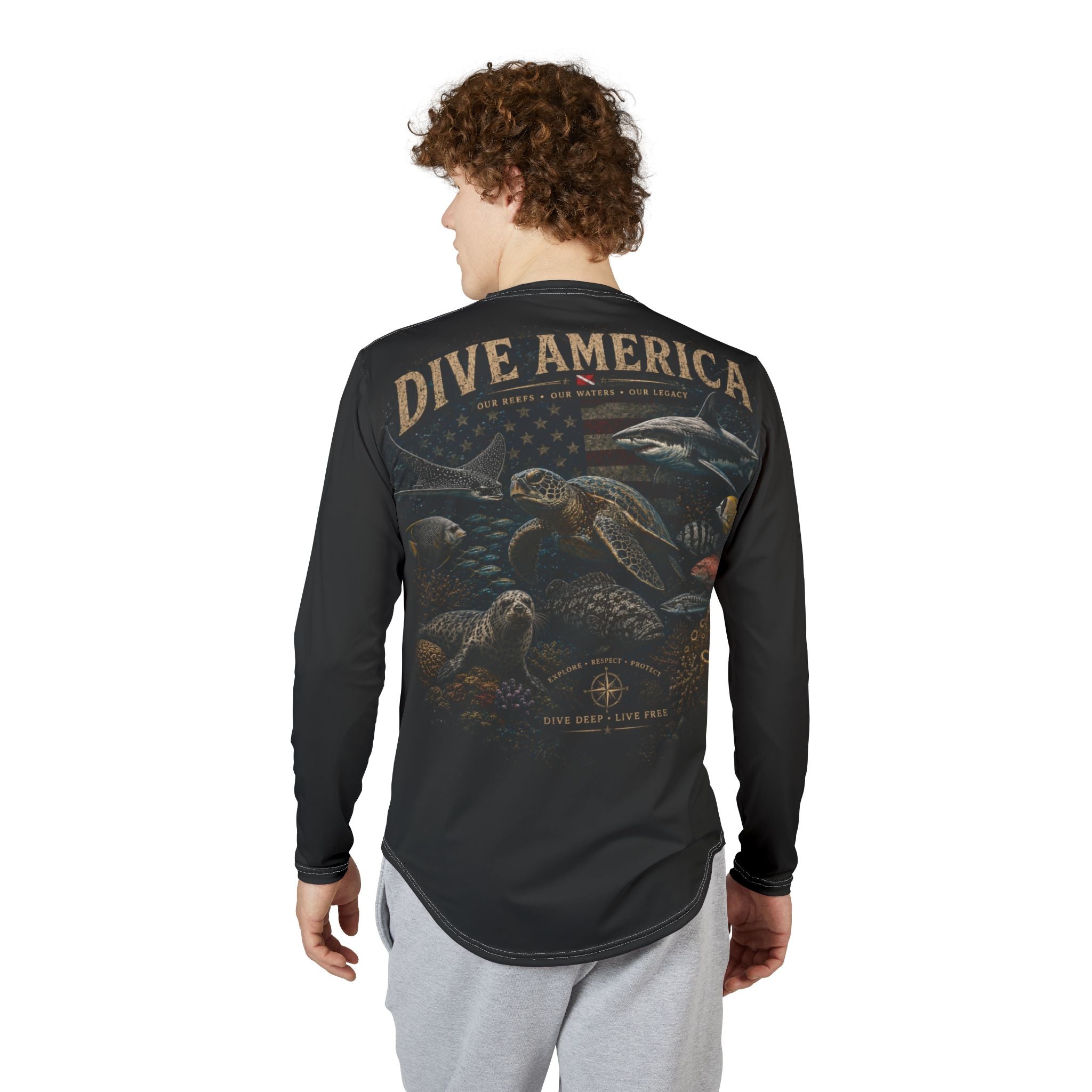 Men's UV Protection Long Sleeve Shirt (AOP)